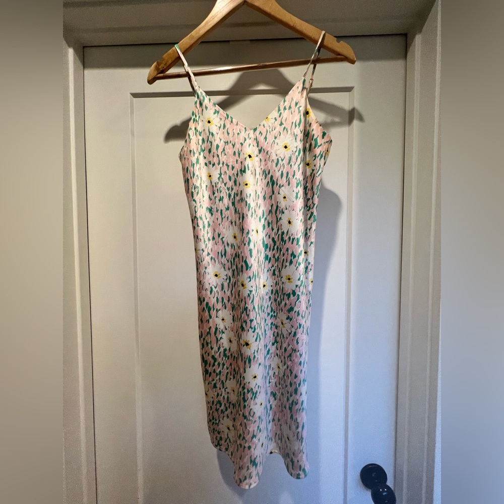 Satin floral dress